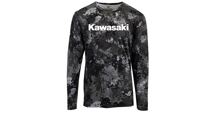 Kawasaki Midnight Long Sleeve Camo T-Shirt detail photo 1