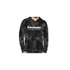 Kawasaki Let the good times roll Camo Long Sleeve Hooded T-Shirt photo thumbnail 1