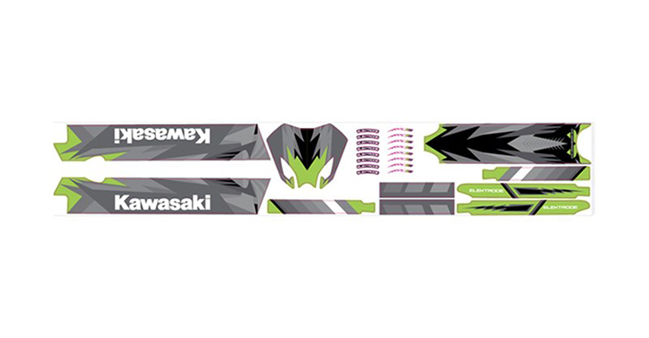 Graphics and Plastics - Kawasaki Elektrode Graphics Kit - Gray