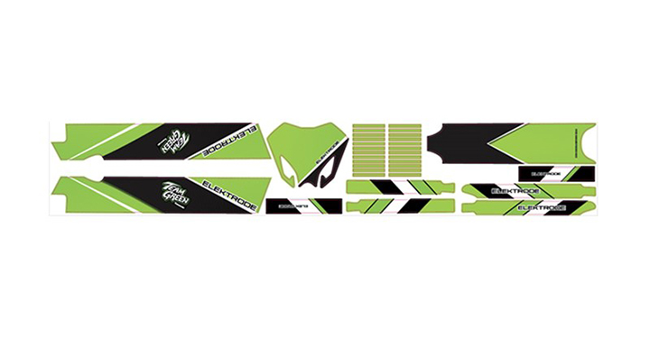 Graphics and Plastics - Kawasaki Elektrode Graphics Kit - Team Green