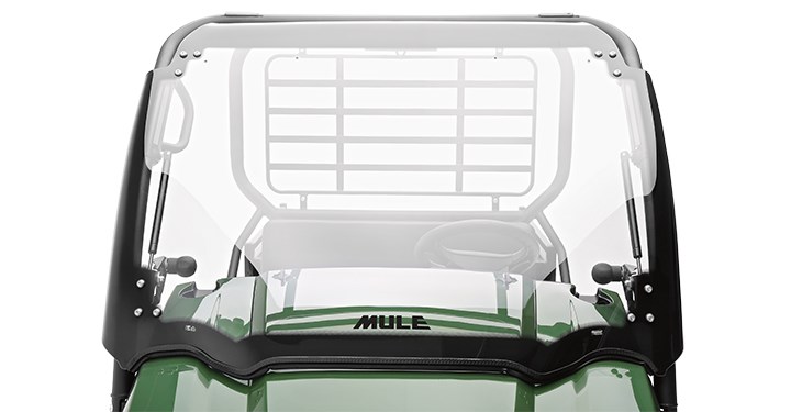 KQR Flip-Up Polycarbonate Windshield detail photo 2