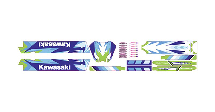 Graphics and Plastics - Kawasaki Elektrode Graphics Kit - Blue