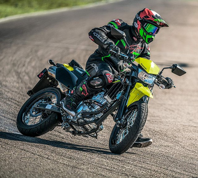 Image of 2023 KLX300SM in action
