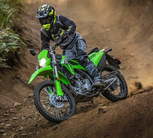 Image of 2024 KLX300 in action