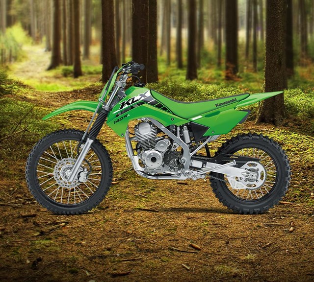 Image of 2025 KLX140R L  in action
