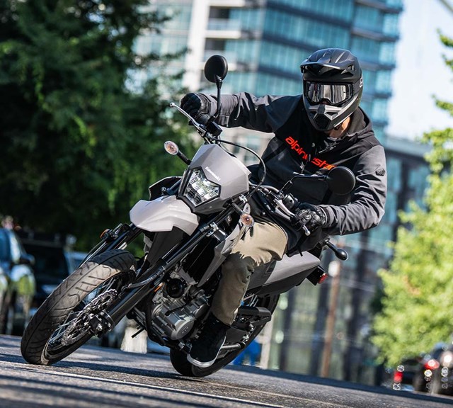 Image of 2025 KLX300SM  in action