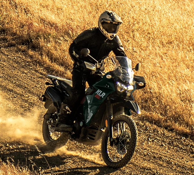 Image of 2025 KLR650 S in action