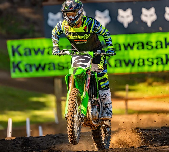 Image of 2025 KX450SR in action