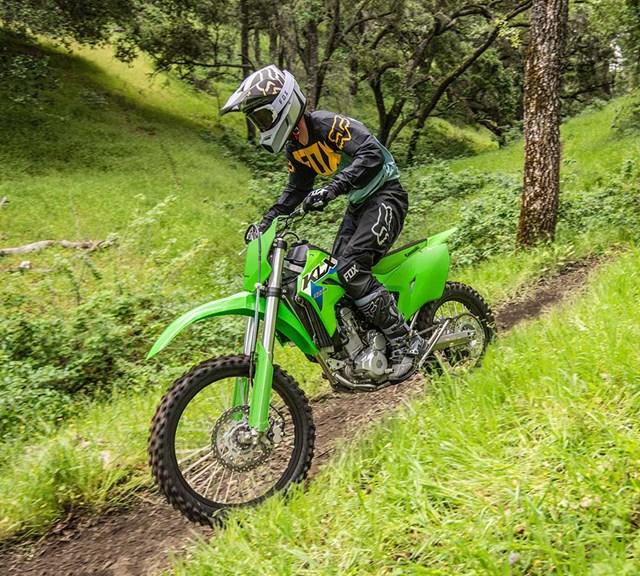 Image of 2026 KLX300R in action