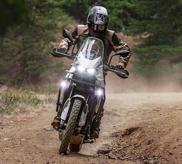 Image of 2026 KLE500 SE in action