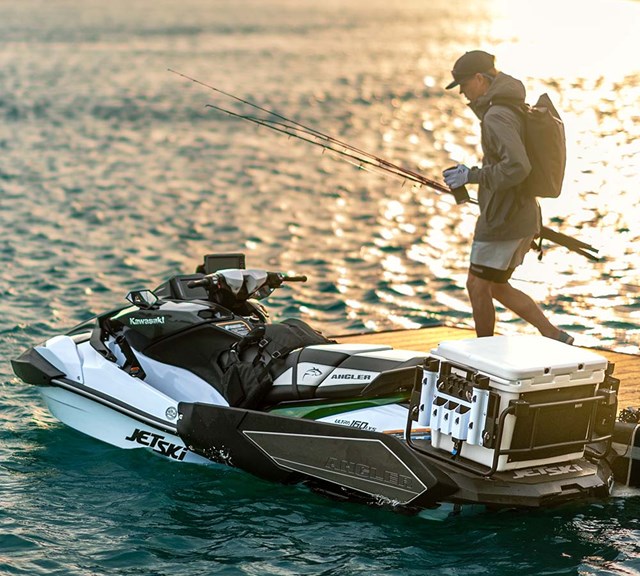 Image of 2026 JET SKI ULTRA 160LX-S ANGLER in action