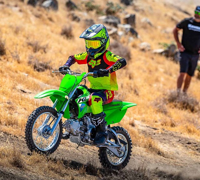Image of 2027 KLX110R in action
