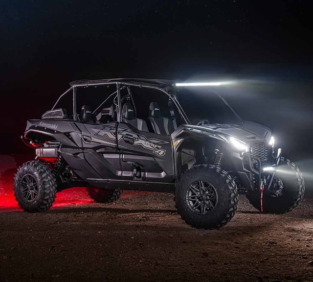 Image of 2027 TERYX KRX4 1000 BLACKOUT EDITION in action