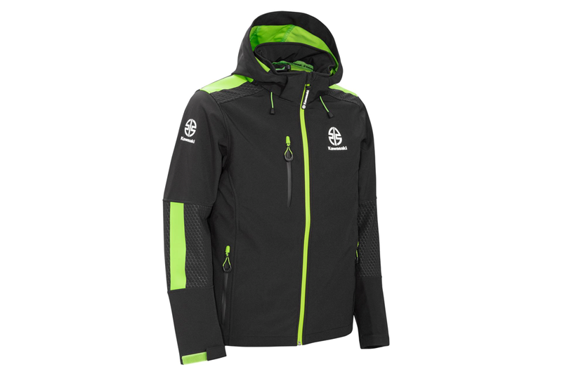 SPORTS SOFTSHELL MAN (BLACK / GREEN) detail photo 2