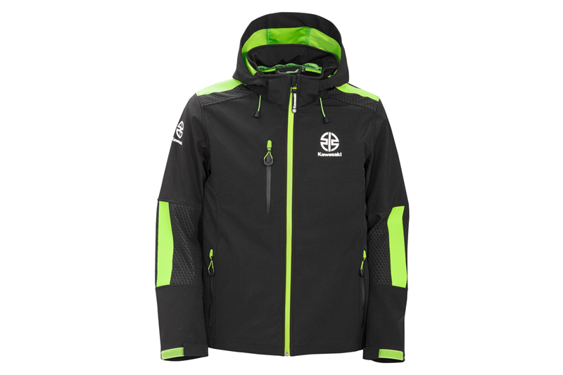 SPORTS SOFTSHELL MAN (BLACK / GREEN) detail photo 1