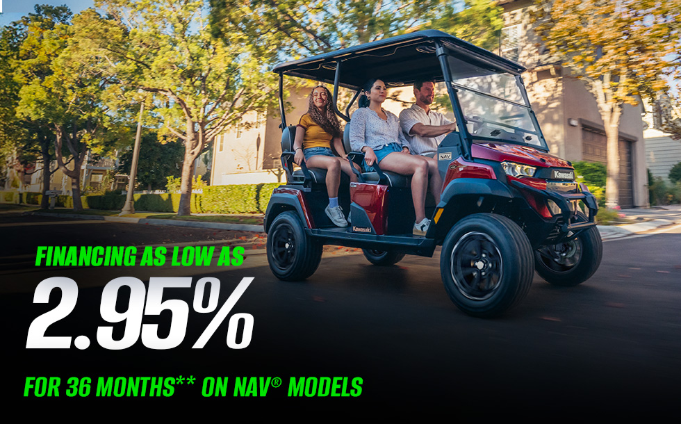 Financing as low as 2.95% for 35 months on NAV models