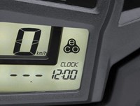 Economical riding indicator on console screen