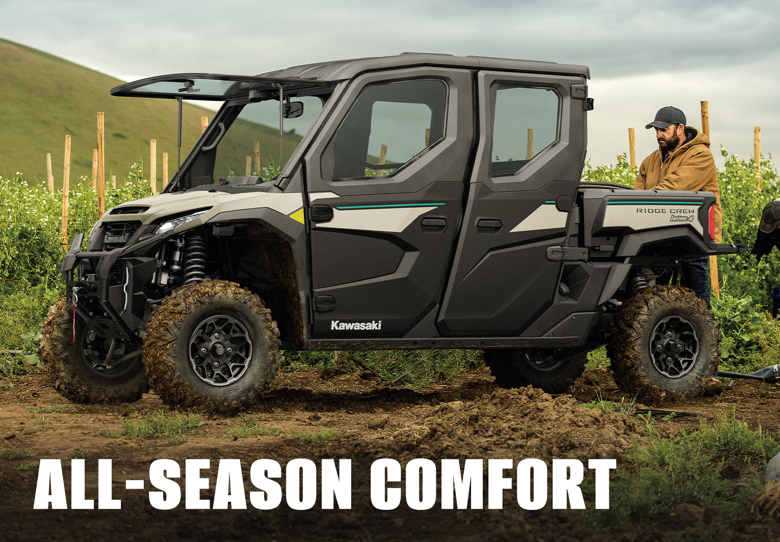 Side x Side | Premium Off-Road UTV | Kawasaki RIDGE® CREW