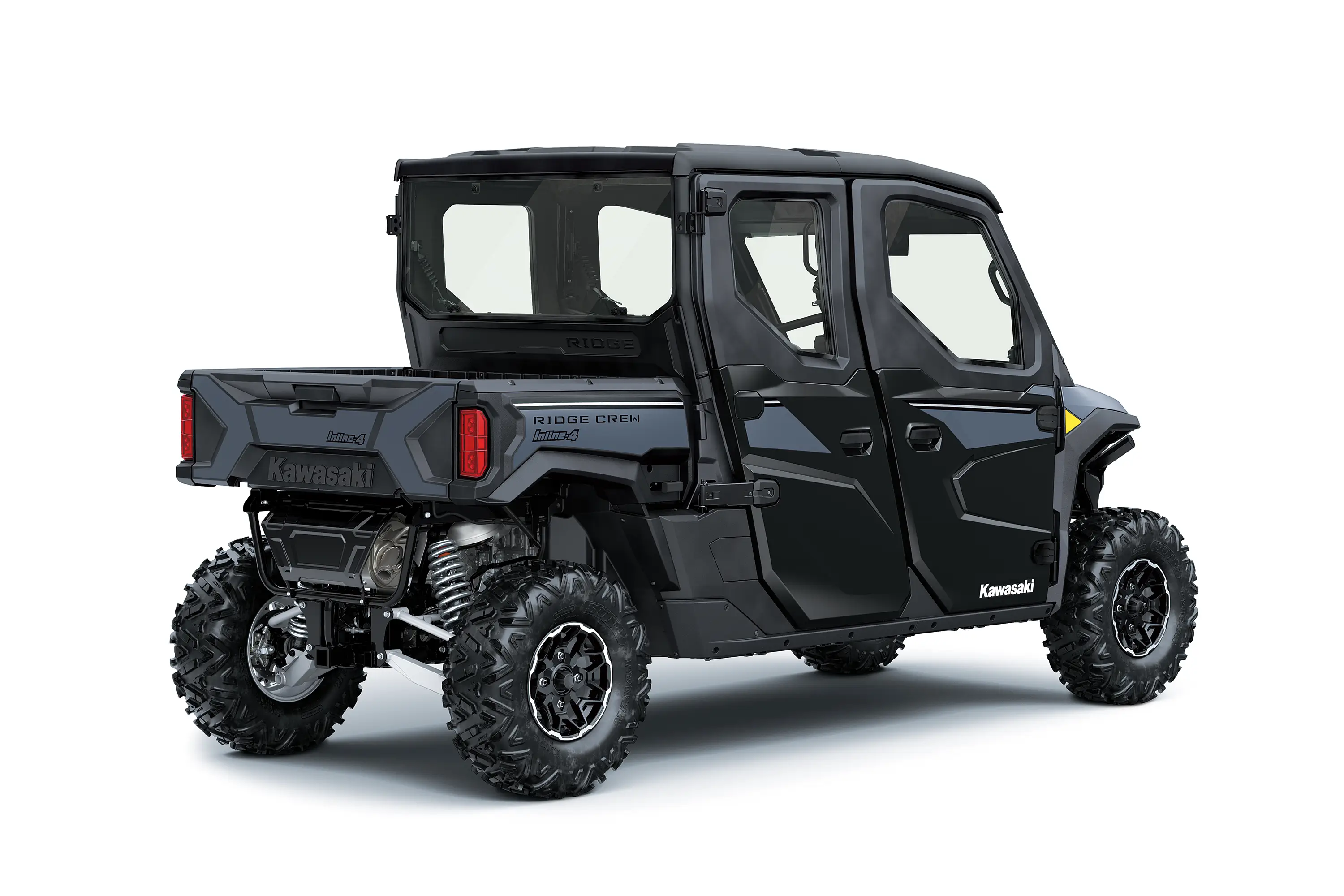Three-quarter rear angle of a side x side staged in a white studio background.