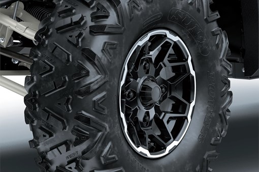 Close-up of side x side tire. opens in a new window