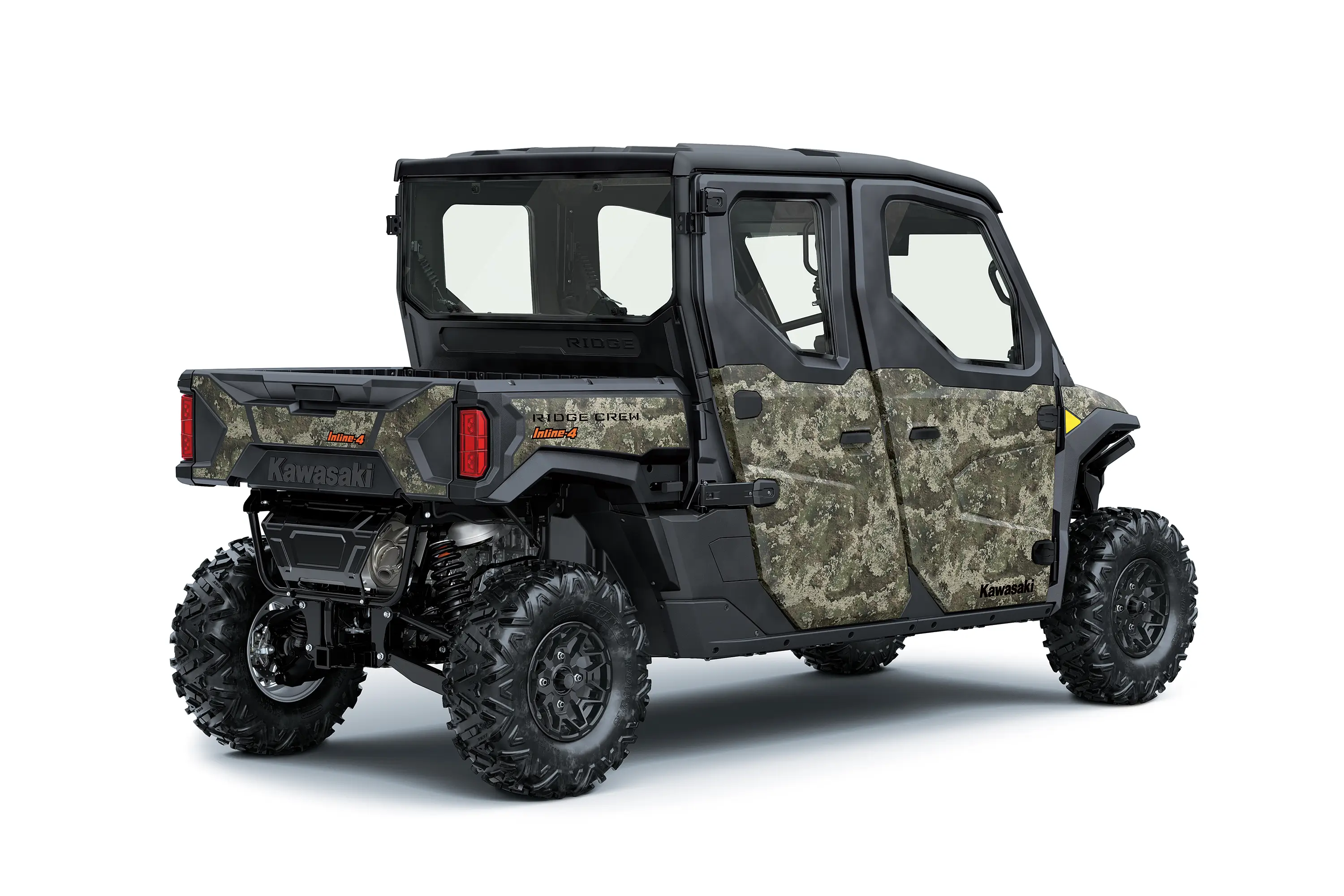 Three-quarter rear angle of a side x side staged in a white studio background.