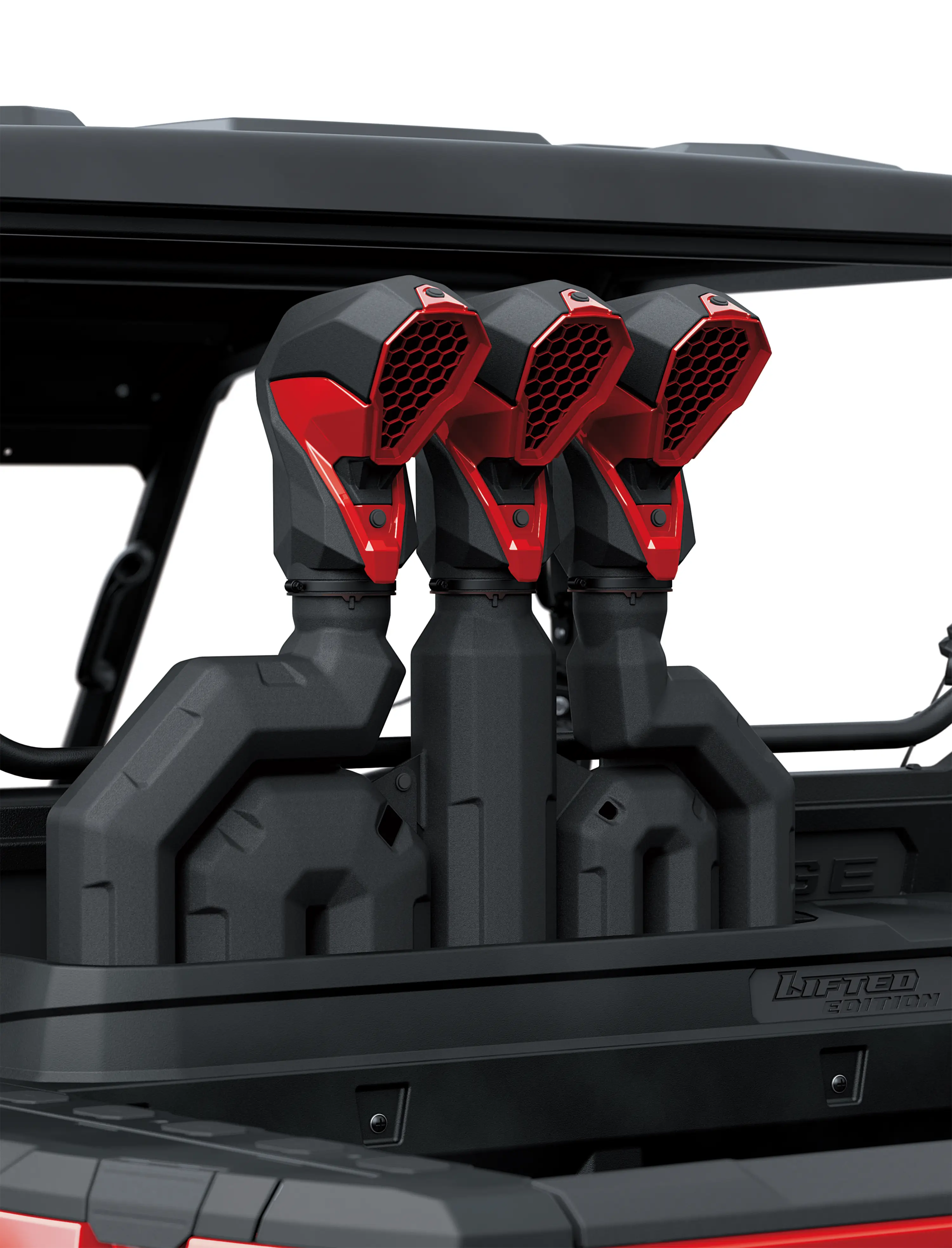 Side x side elevated triple snorkels.