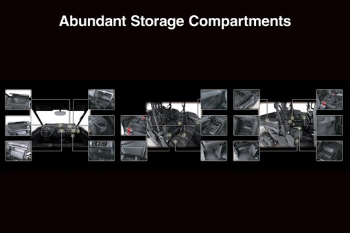 Graphic treatment of a side x side storage compartments. opens in a new window