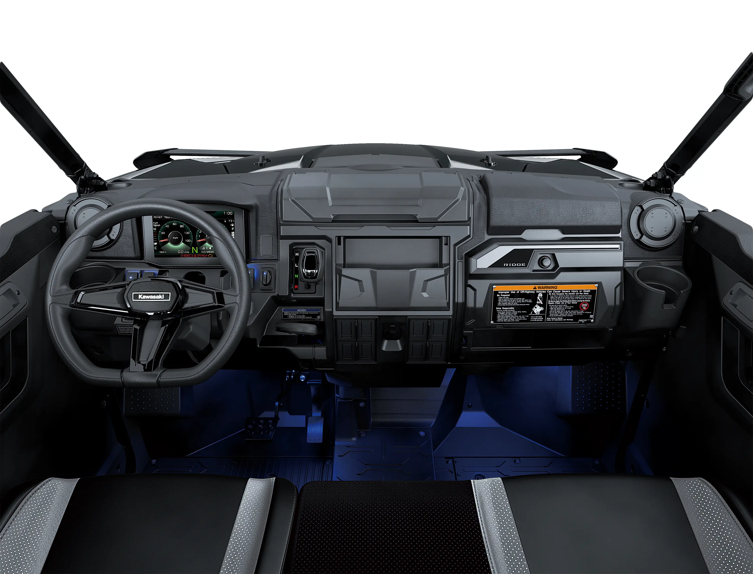 Side x side front interior compartment.