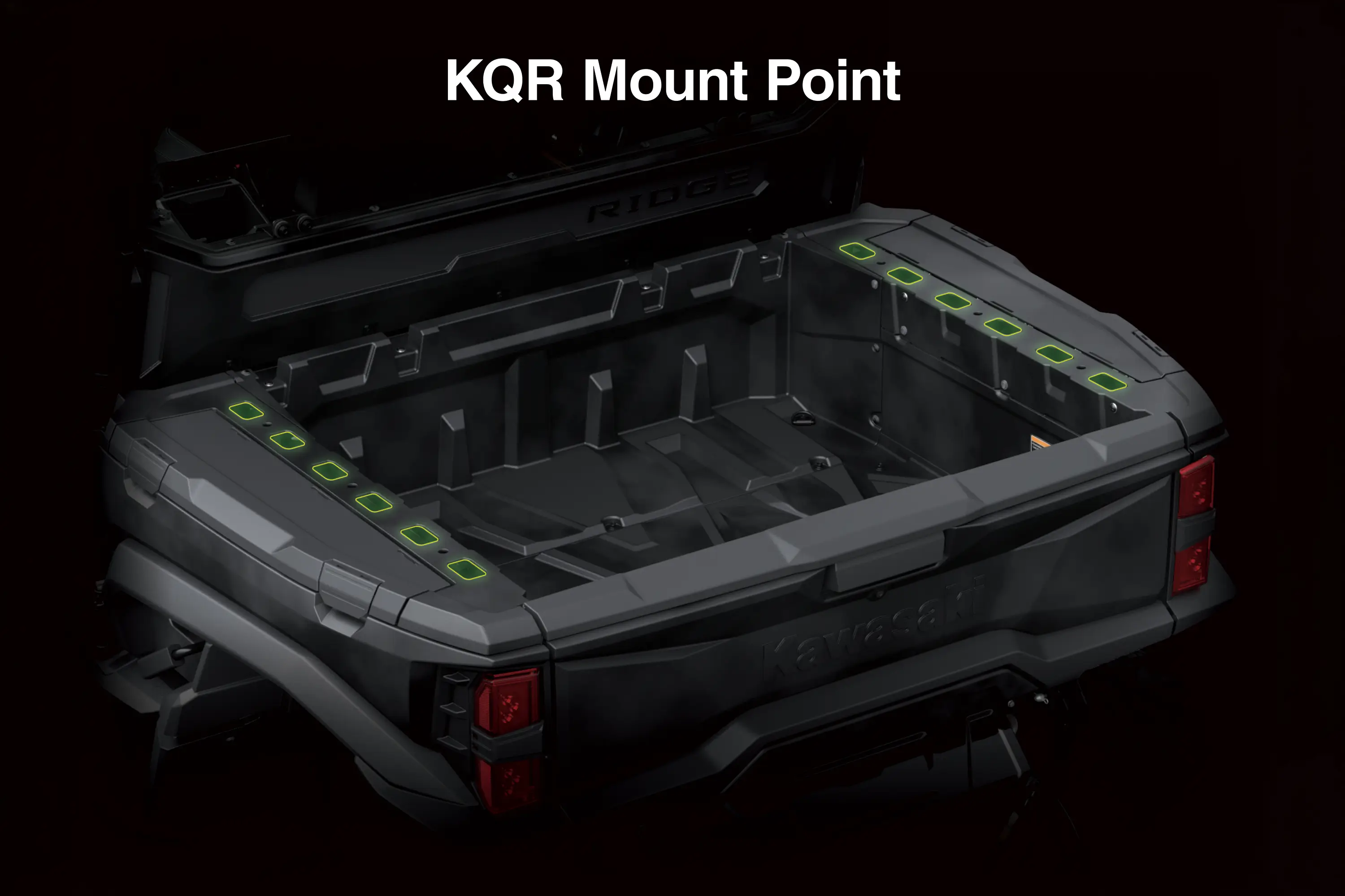 Graphic treatment of a side x side KQR mount point.