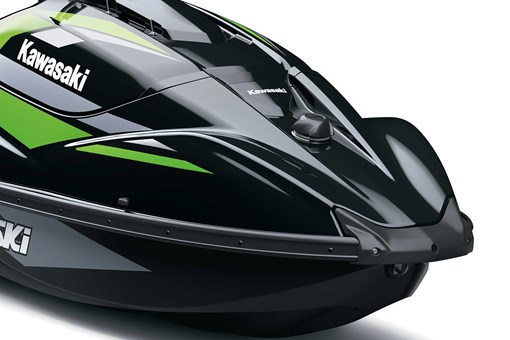 Front end close up of a personal watercraft in a white studio background. opens in a new window