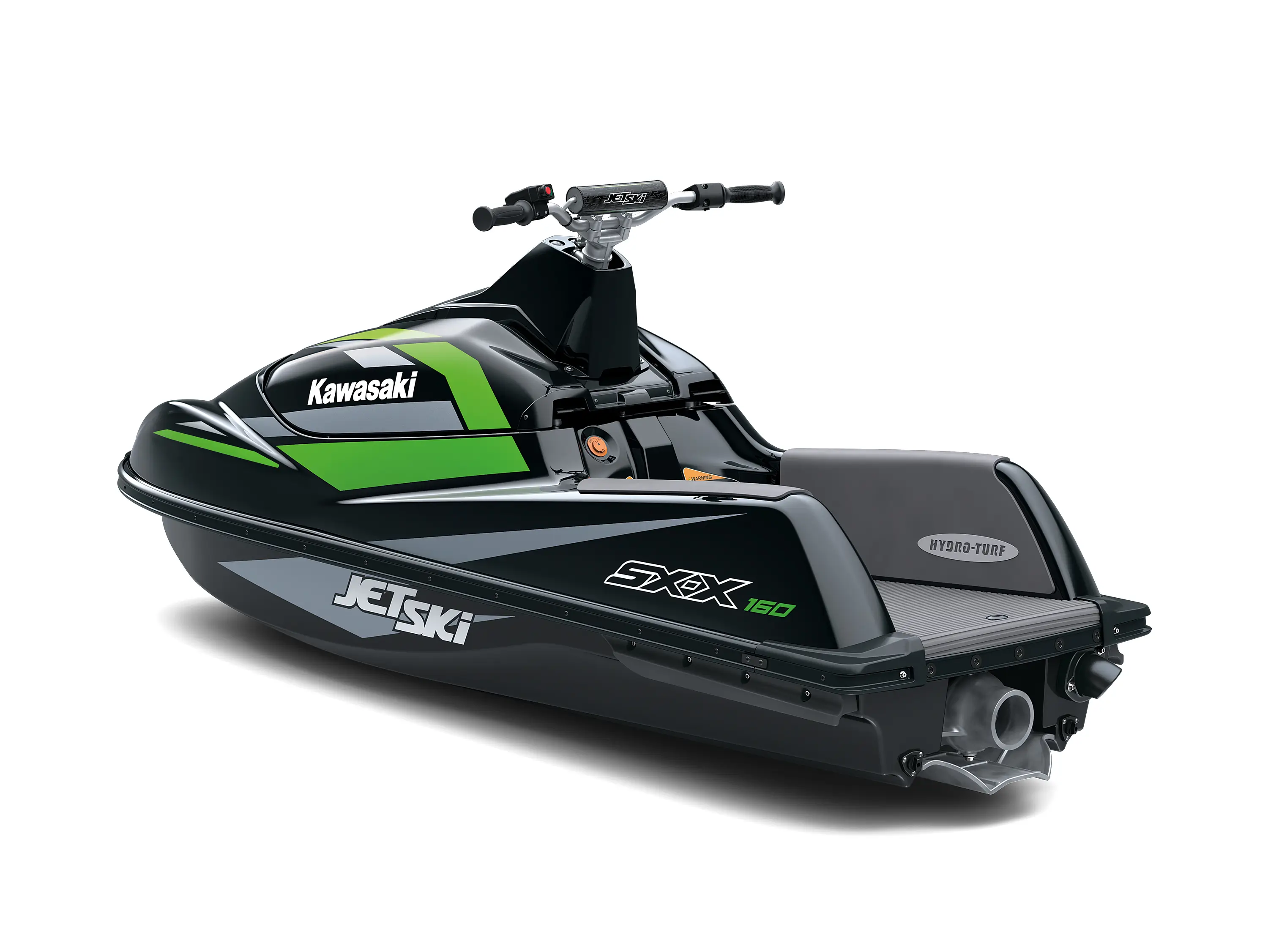Three-quarter rear angle of a personal watercraft staged in a white studio background.