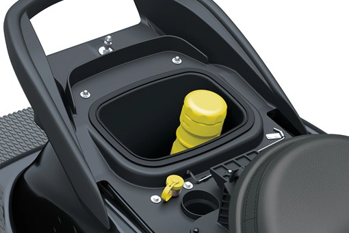 Rear storage of a personal watercraft staged in a white studio background. opens in a new window