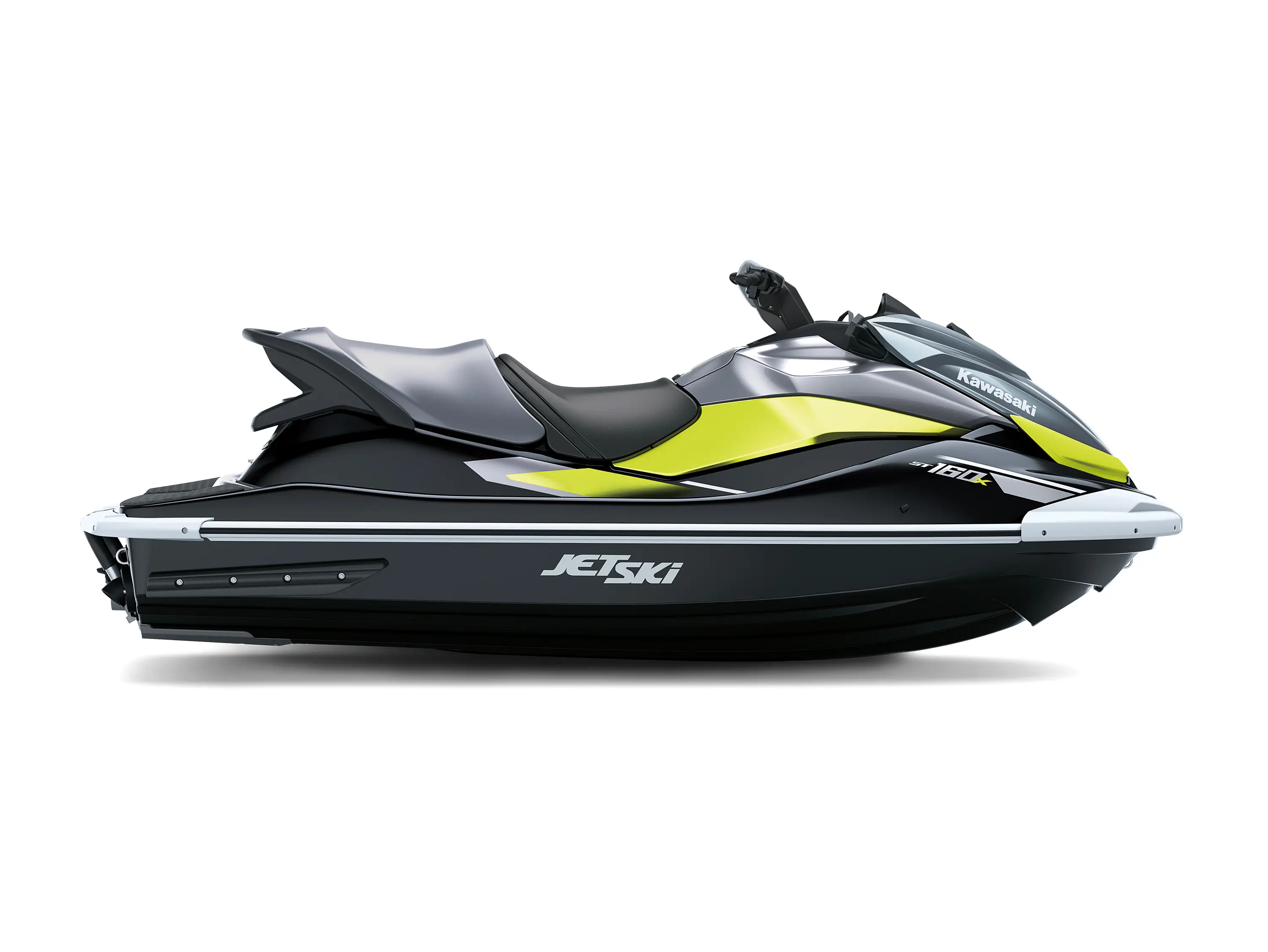 Profile angle of a personal watercraft staged in a white studio background.