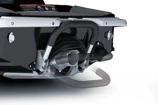 Rear angle detail of a watercraft in a white studio background. opens in a new window