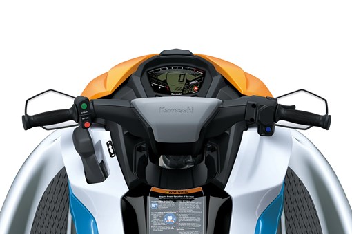 Rider POV of a watercraft in a white studio background. opens in a new window