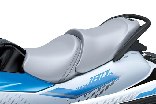 Seat of a personal watercraft staged in a white studio background. opens in a new window