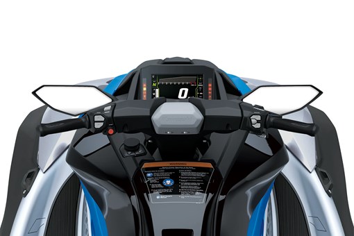 Rider POV of a personal watercraft staged in a white studio background. opens in a new window