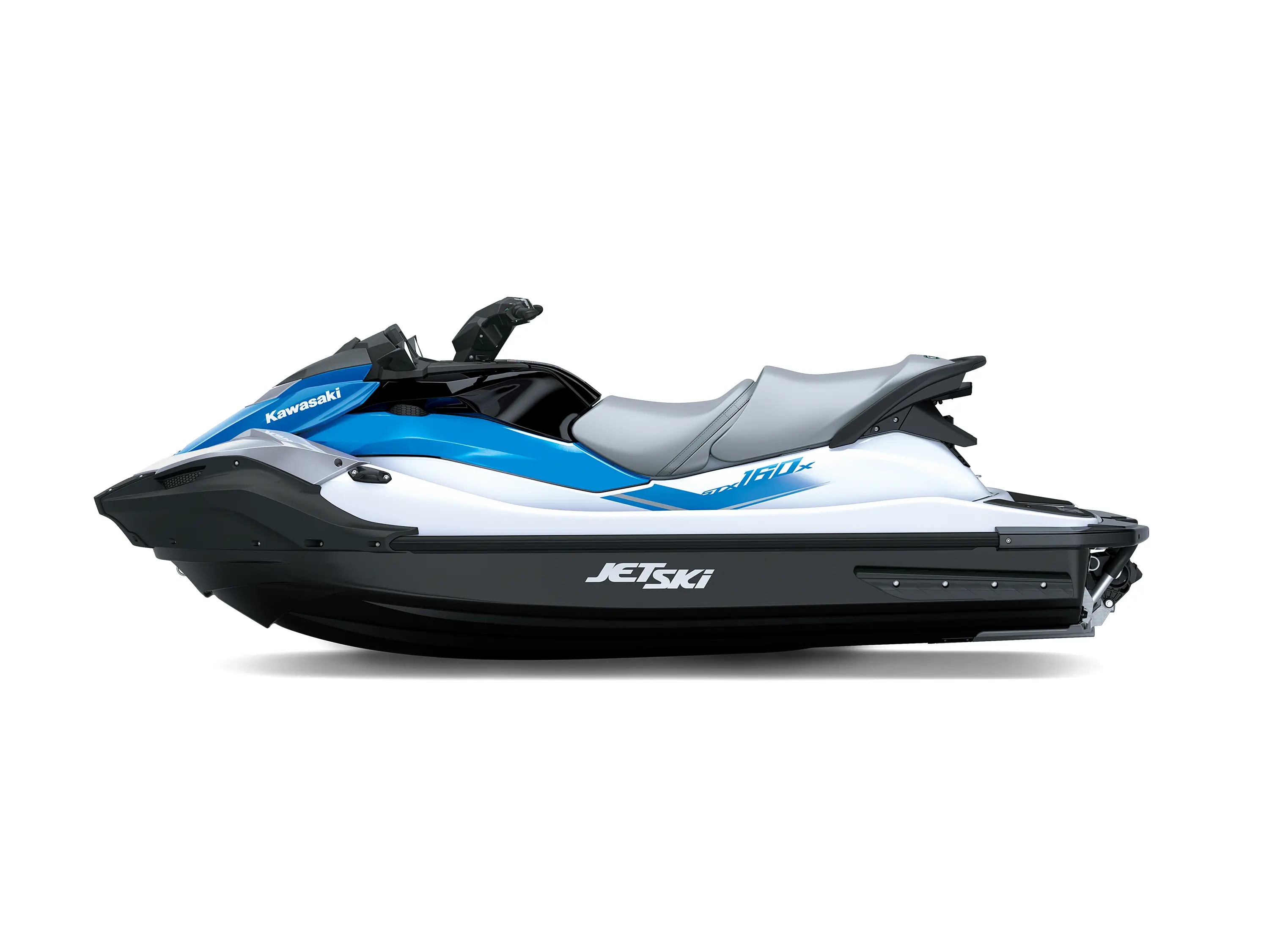 Profile angle of a personal watercraft staged in a white studio background.
