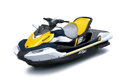 Three-quarter front angle of a personal watercraft staged in a white studio background. opens in a new window