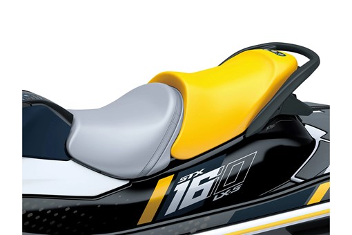 Seat of a personal watercraft staged in a white studio background. opens in a new window