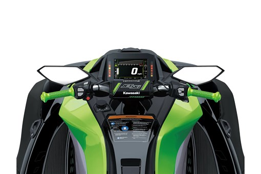 Rider POV of a personal watercraft staged in a white studio background. opens in a new window
