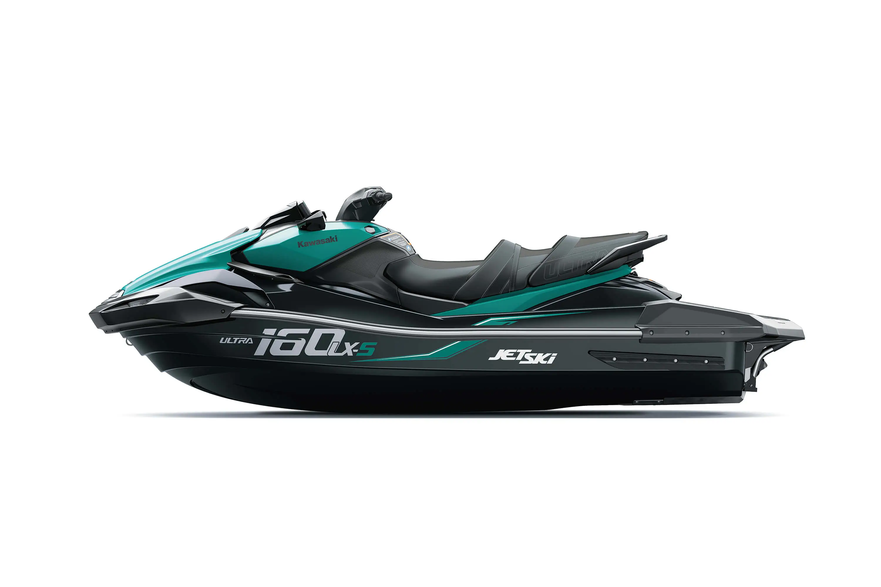 Profile angle of a personal watercraft staged in a white studio background.