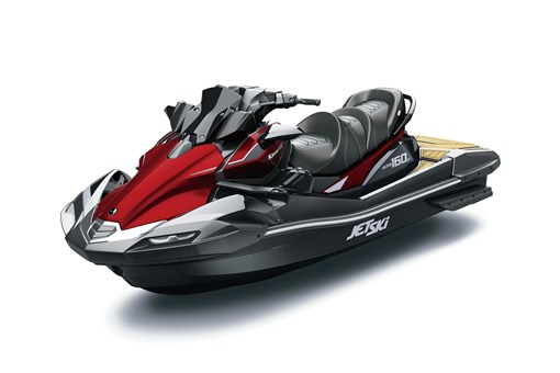Three-quarter front angle of a personal watercraft staged in a white studio background. opens in a new window