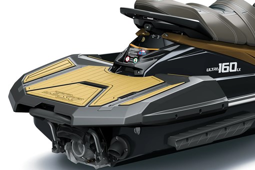 Rear deck of a personal watercraft staged in a white studio background. opens in a new window