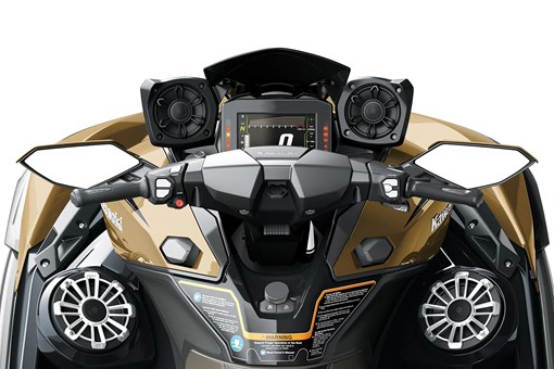 Rider POV of a personal watercraft staged in a white studio background. opens in a new window