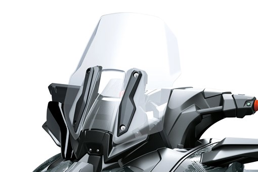 Wind deflector of a personal watercraft staged in a white studio background. opens in a new window