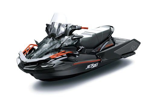 Three-quarter front angle of a personal watercraft staged in a white studio background. opens in a new window