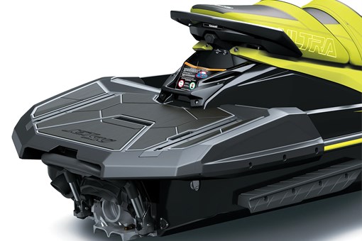 Rear deck of a personal watercraft staged in a white studio background. opens in a new window