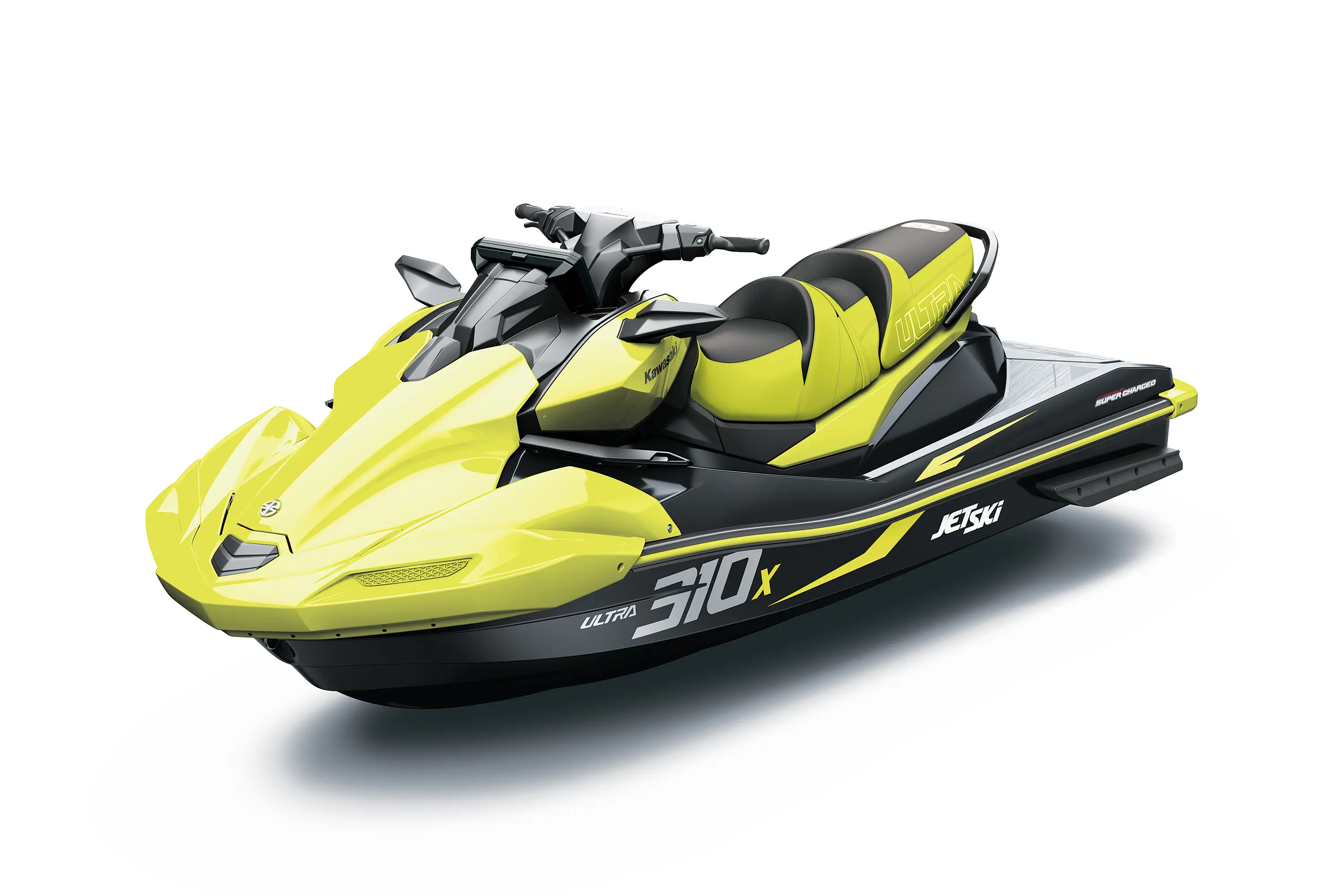 Three-quarter front angle of a personal watercraft staged in a white studio background.