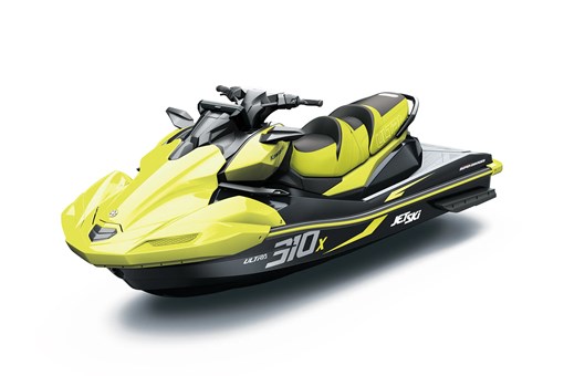 Three-quarter front angle of a personal watercraft staged in a white studio background. opens in a new window
